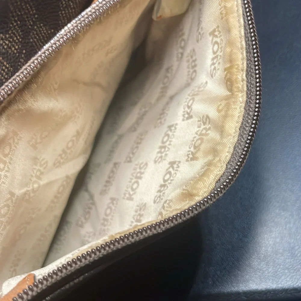 Michael Kors Brown and Gold Crossbody Bag with Signature Style